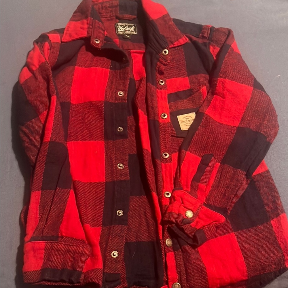 Woolrich Red and Black Plaid Shirt